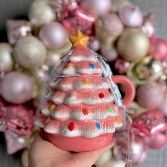 ✨NEW💖Mr Christmas Pink Christmas Tree Holiday Mug🎄 - Picture 7 of 9